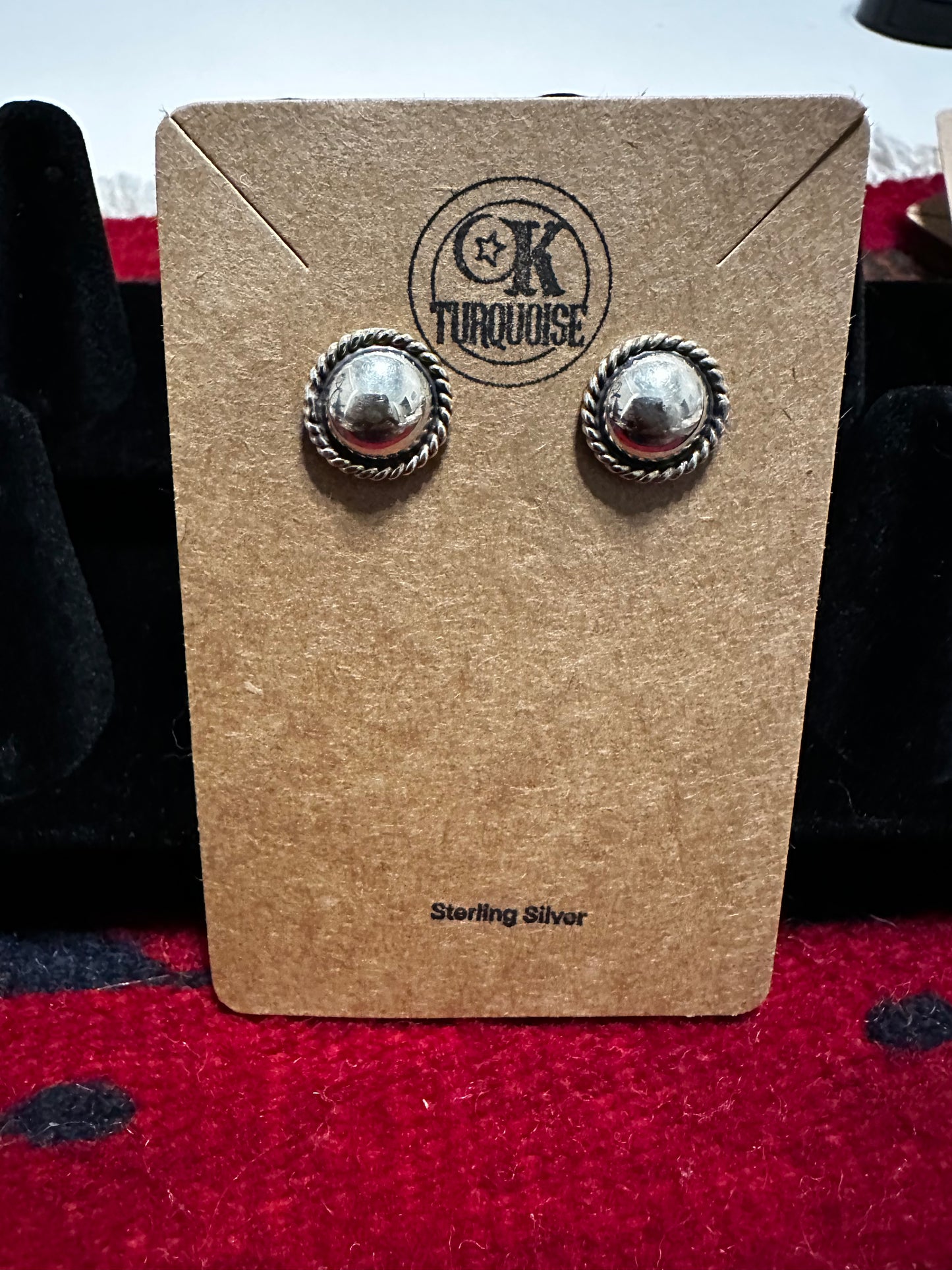 Sterling Silver Button Post Stud Earrings by Colton Charley