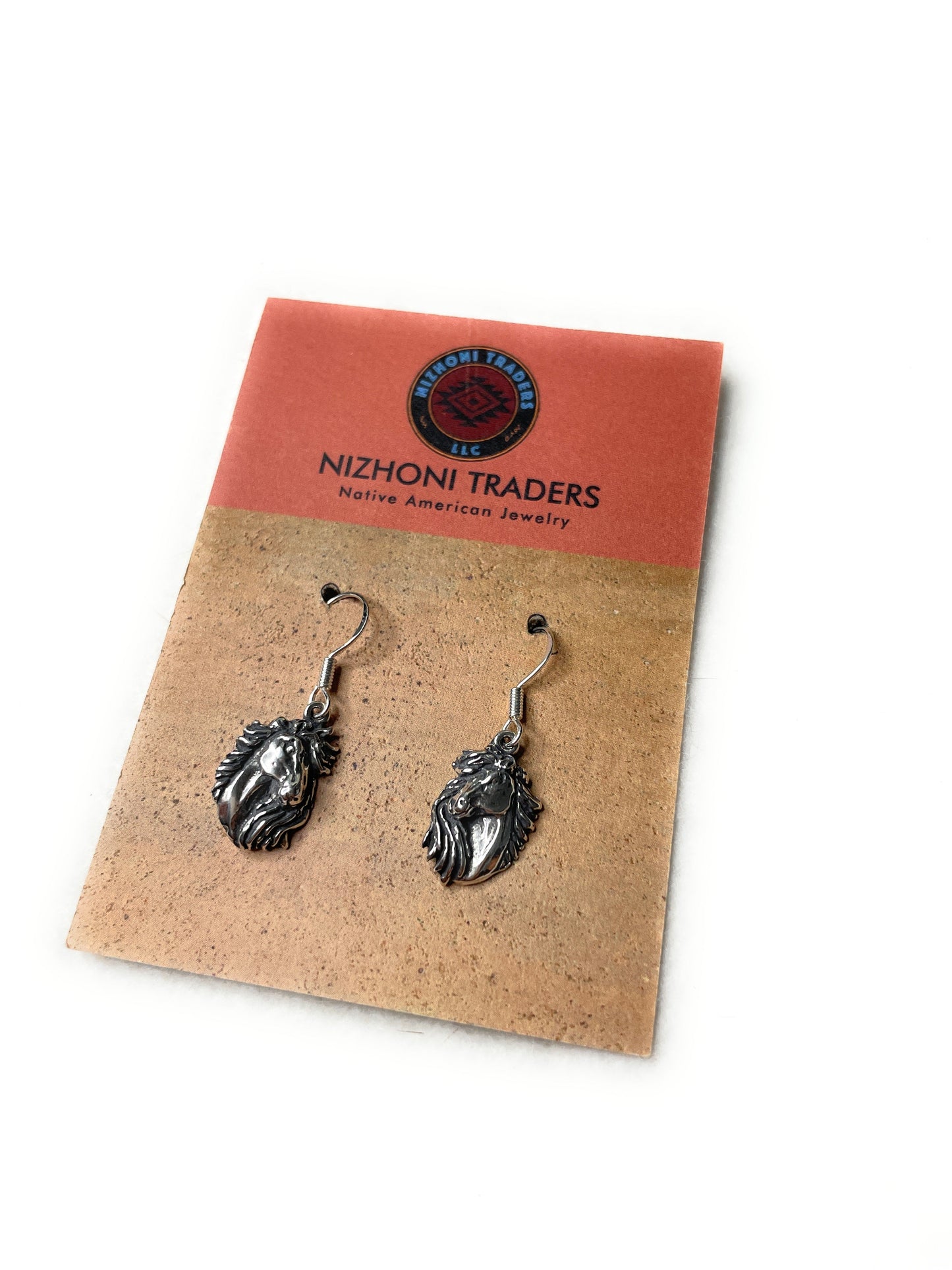 Navajo Sterling Silver Horse Dangle Earrings