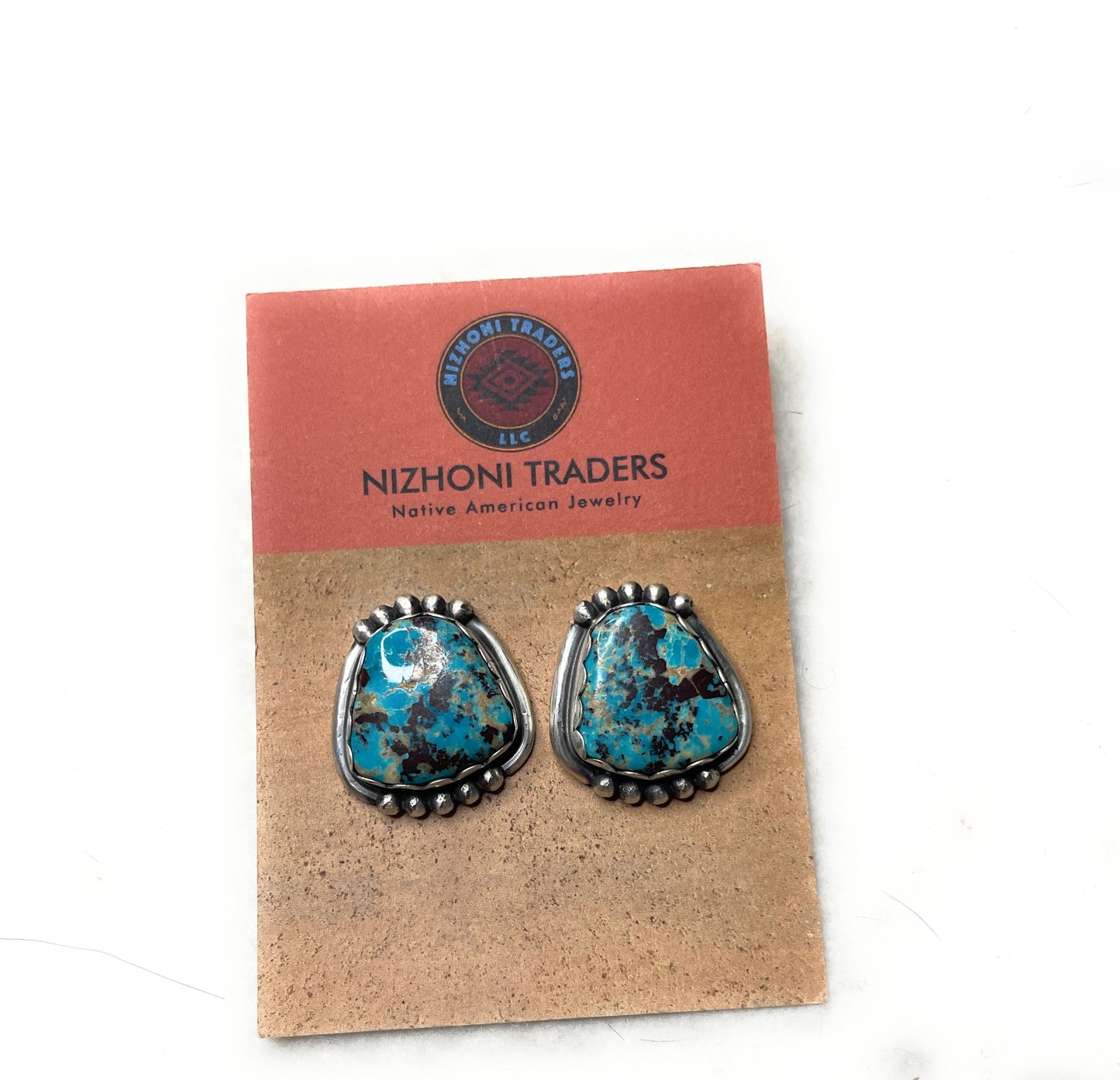 Navajo Sterling Silver & Turquoise Post Earrings