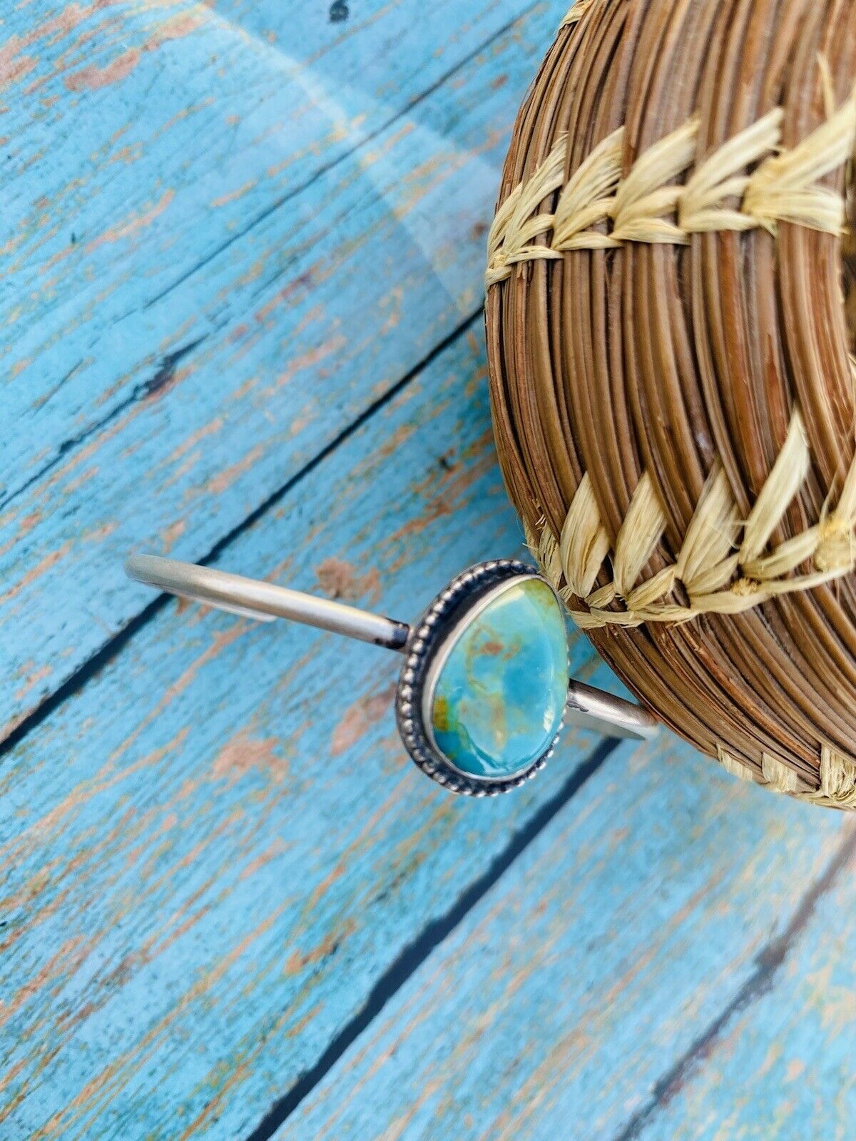 Navajo Sterling Cuff & Royston Turquoise Cuff Bracelet