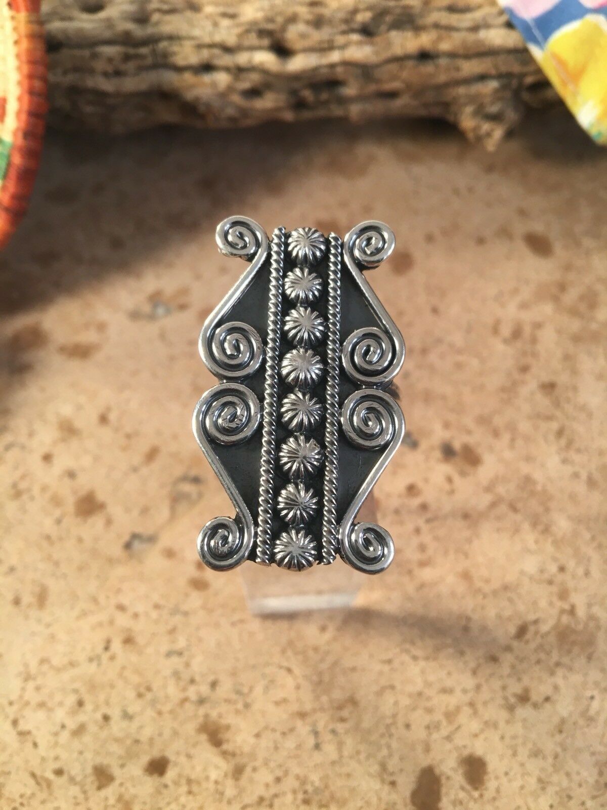 Lorenzo James Navajo Sterling Silver Navajo Ring Size 10