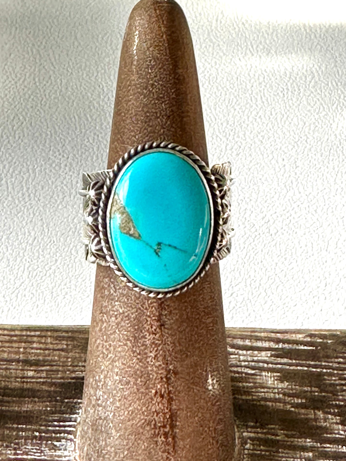 Turquoise and Sterling Silver Cuff Ring
