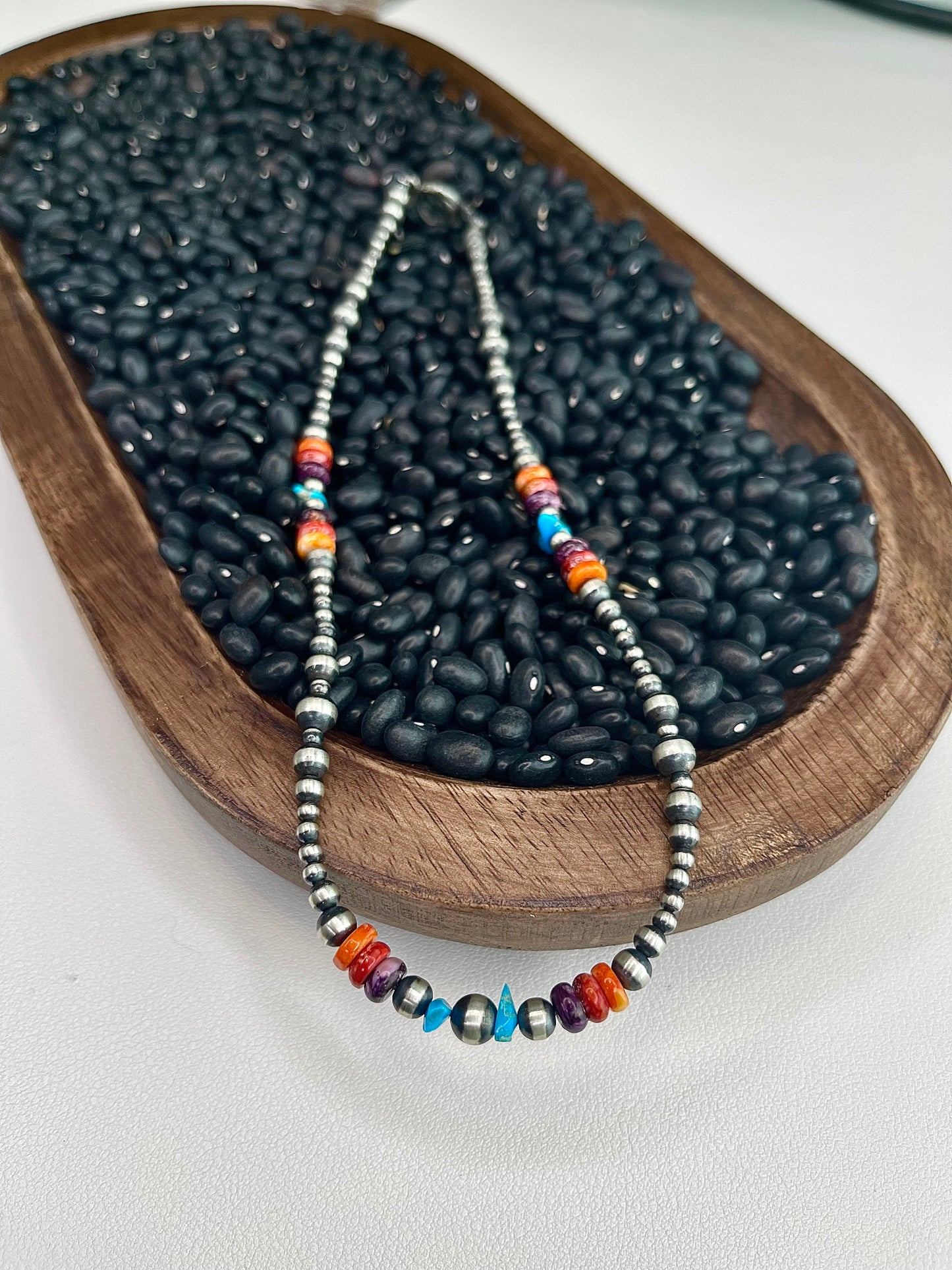 Multi-stone Navajo Pearl Necklace