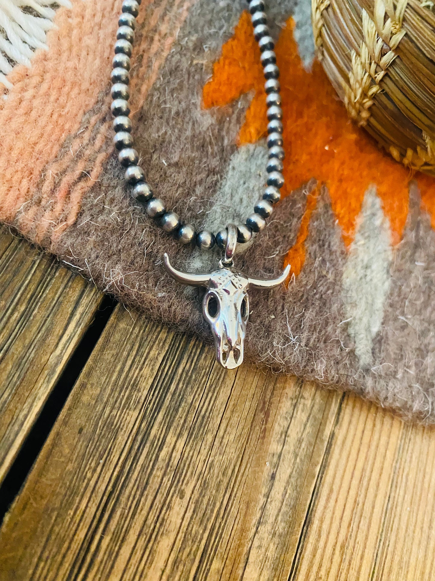 Handmade Sterling Silver Bullhead Pendant