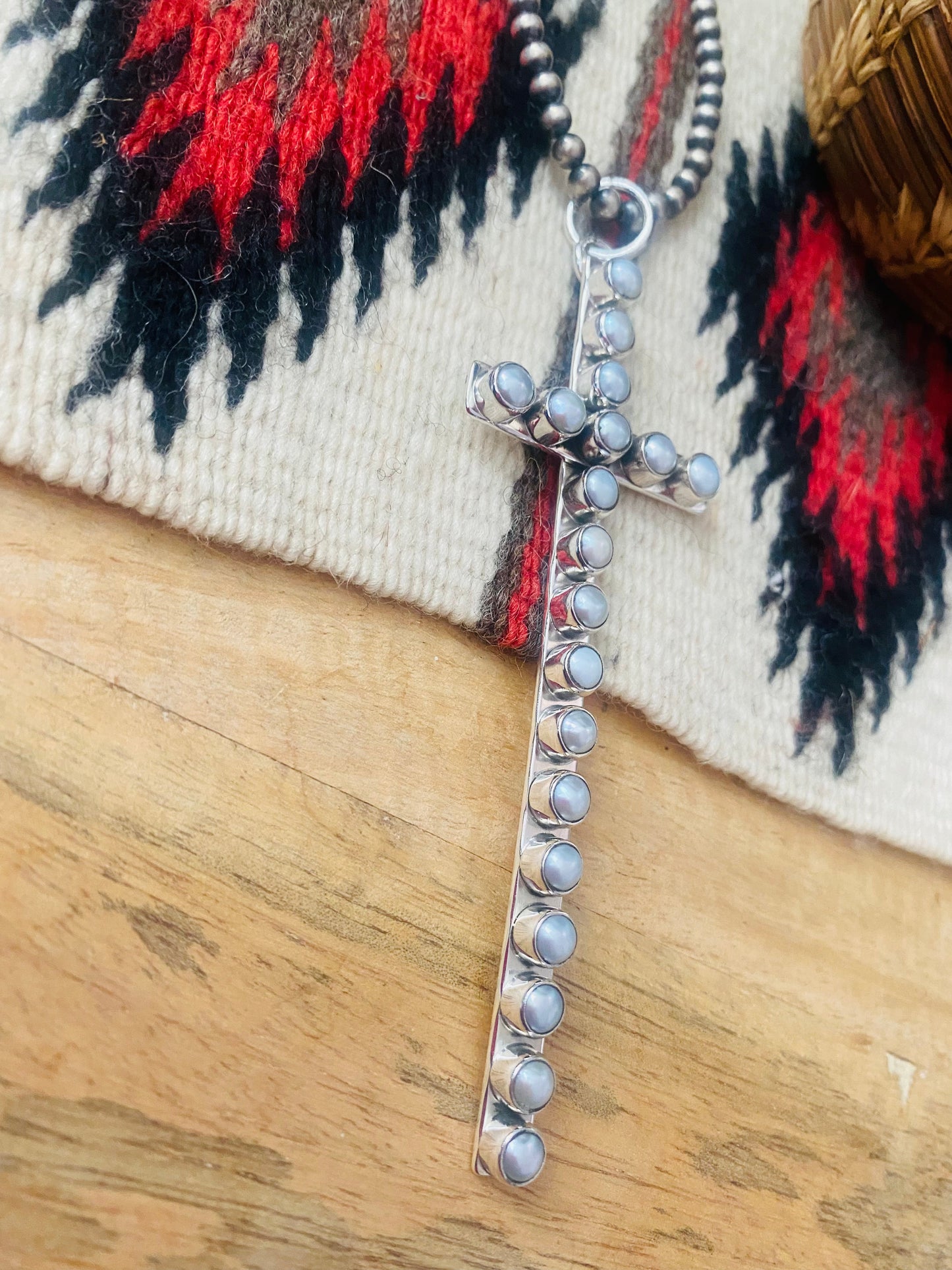 Beautiful Natural Pearl Cross Pendant