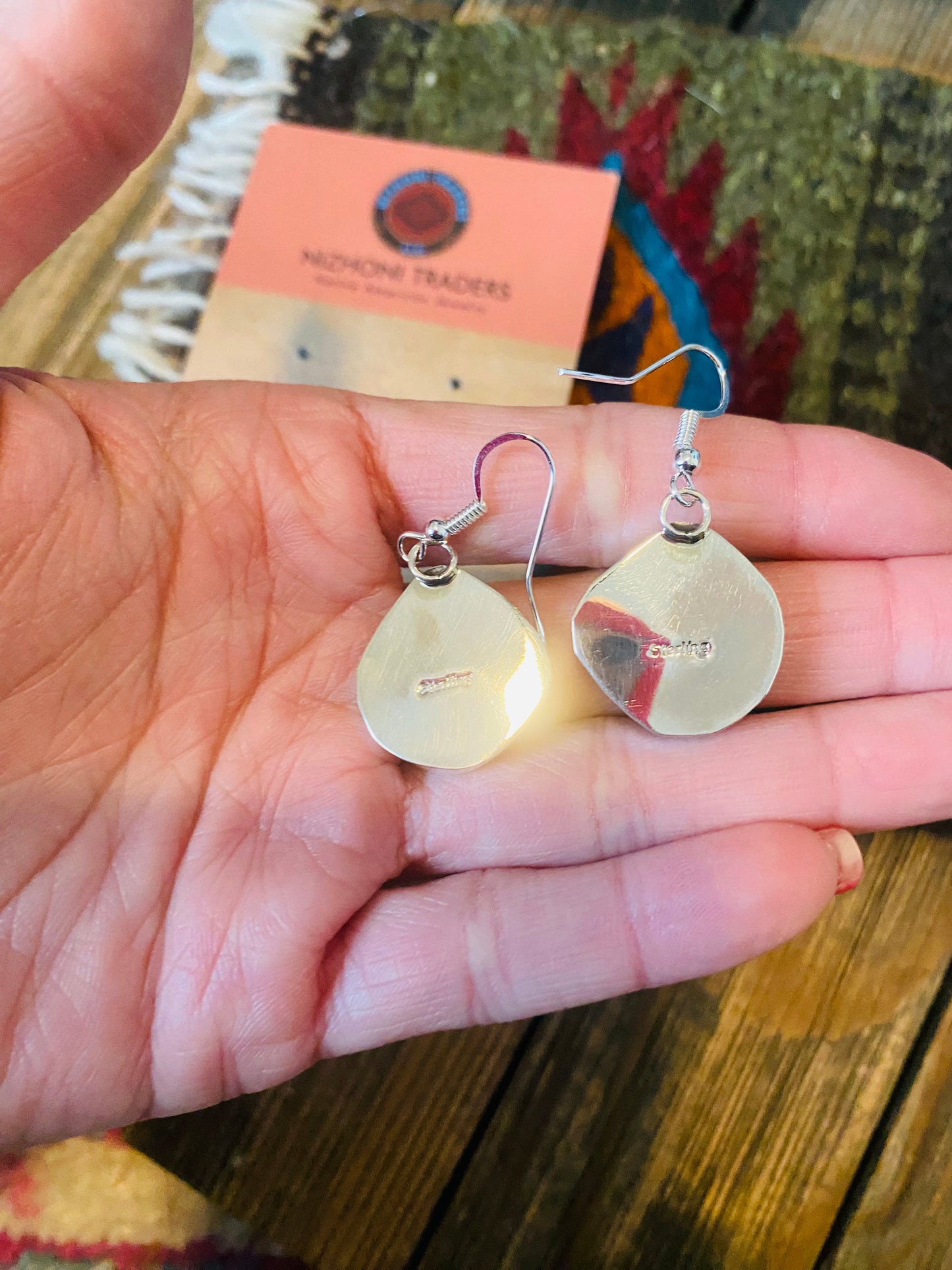 Navajo Turquoise & Sterling Silver Dangle Earrings