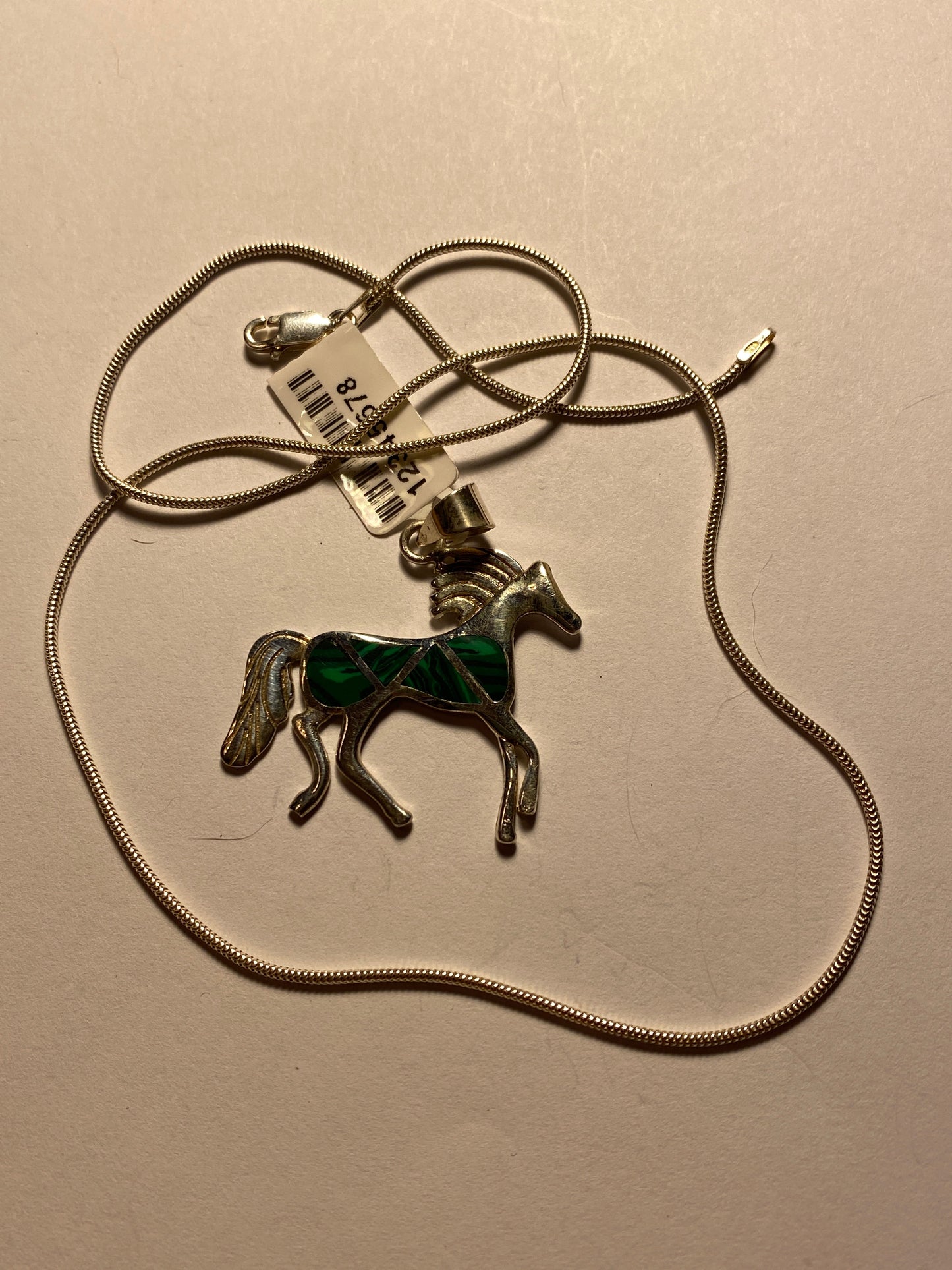 Malachite Horse Pendant