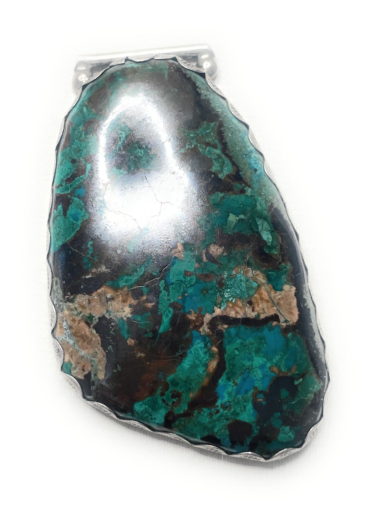 Navajo OLD PAWN Sterling Silver & Turquoise Pendant