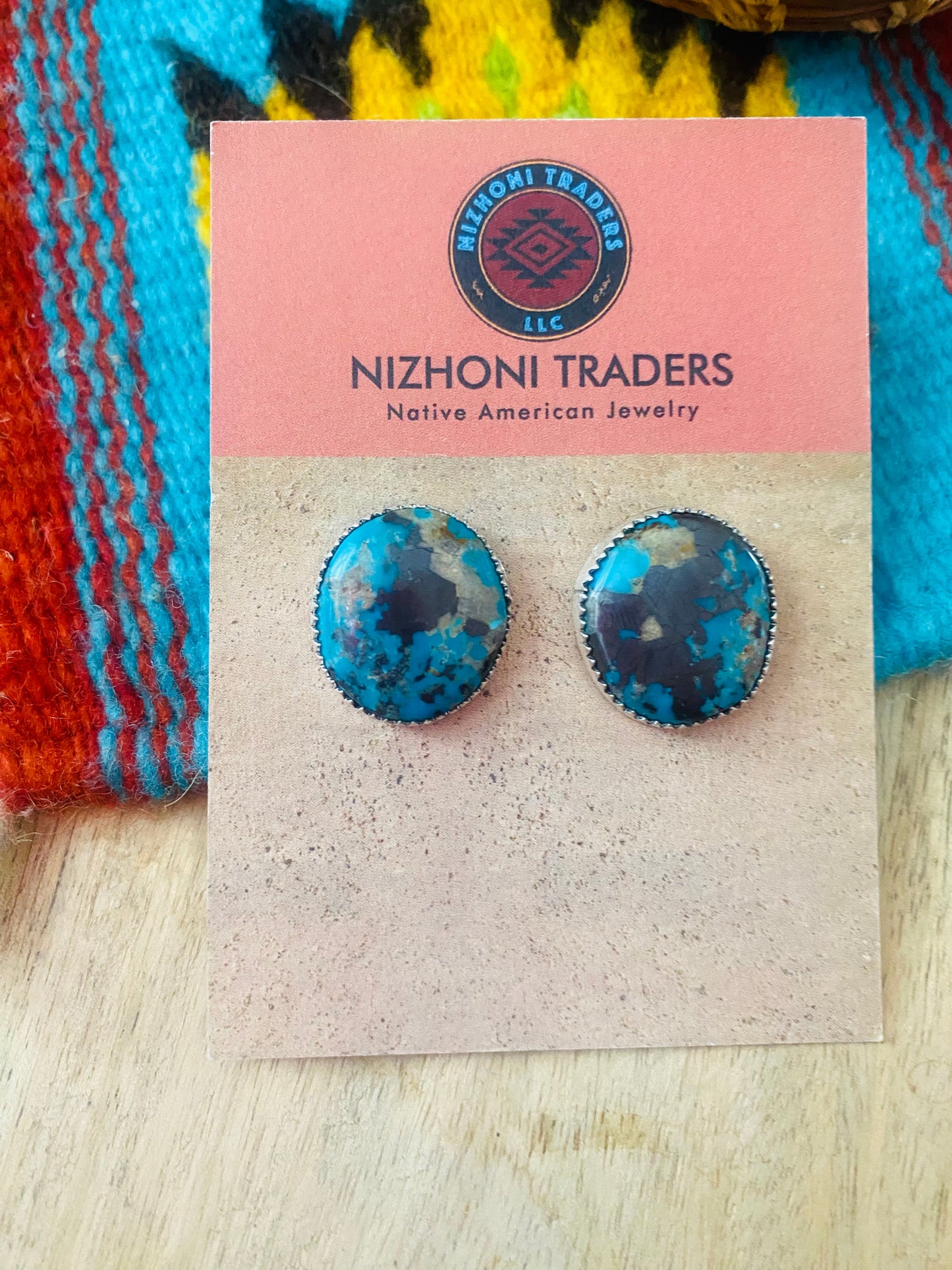 Navajo Turquoise & Sterling Silver Stud Earrings