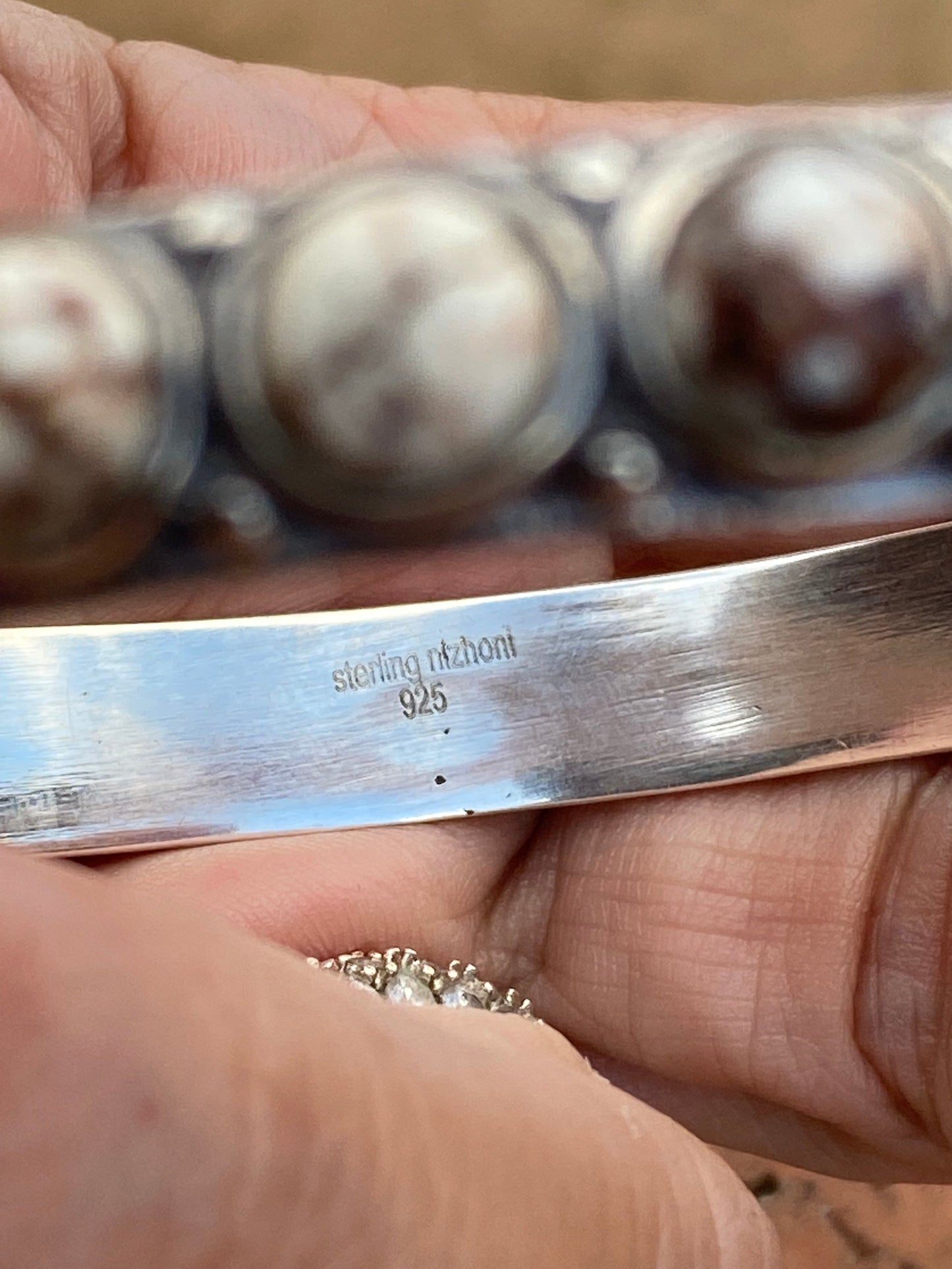 Handmade 6mm Wild Horse & Sterling Silver Bangle Bracelet 8 inch